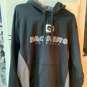 NFL Green Bay Packers Black Hoodie (large). From a non-smoking home!
